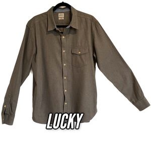 🍀 LUCKY Softest Shirt Ever Grey Button Down